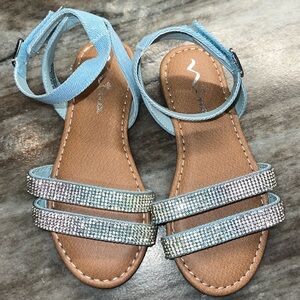 Nina little girl sparkle rhinestone sandals 11